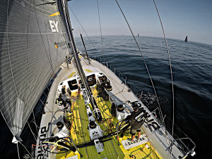 May 17, 2015. Leg 7 to Lisbon onboard Team Brunel. Day 00. A weak beginning... a wrong sail change and a bad tack puts us aft in the fleet Stefan Coppers / Team Brunel / Volvo Ocean Race