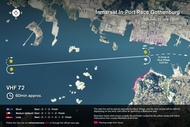 June, 2015. Inmarsat In-Port Race Gothenberg map.