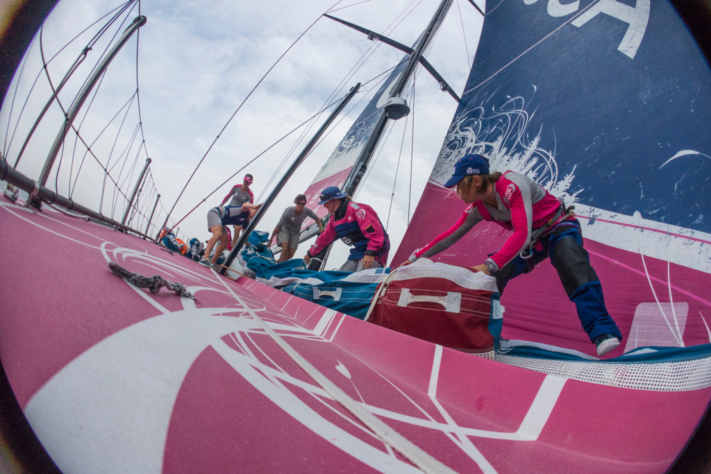 June 7, 2015. Leg 8 to Lorient onboard Team SCA. Day 0.  Anna-Lena Elled / Team SCA / Volvo Ocean Race 
